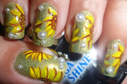 9 Best Sunflower Nail Art Designs with Pictures | I Fashion Styles