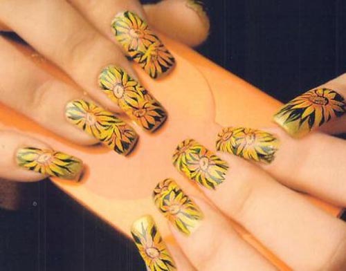 9 Best Sunflower Nail Art Designs with Pictures | I Fashion Styles