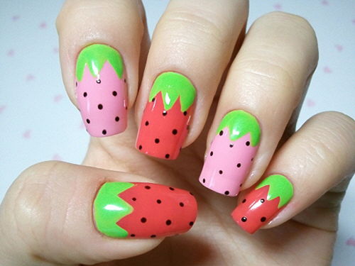 9 Cute Strawberry Nail Art Designs | I Fashion Styles