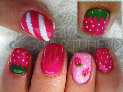 9 Cute Strawberry Nail Art Designs | I Fashion Styles