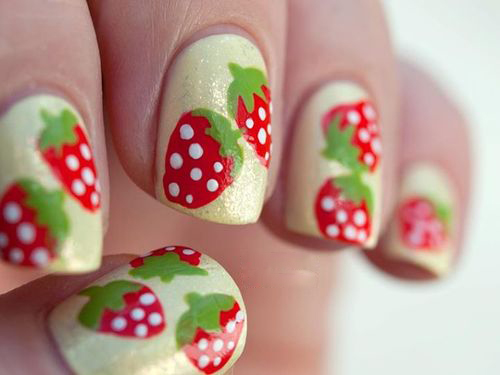 9 Cute Strawberry Nail Art Designs | I Fashion Styles