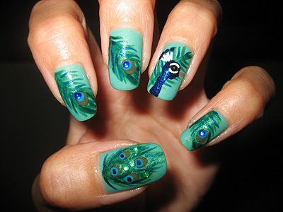 Top 9 Peacock Nail Art Designs | I Fashion Styles