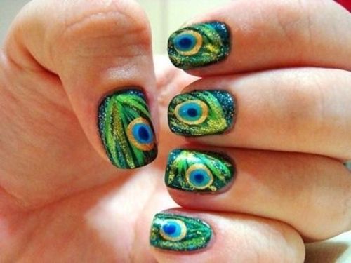 Top 9 Peacock Nail Art Designs | I Fashion Styles
