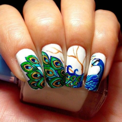 Top 9 Peacock Nail Art Designs | I Fashion Styles