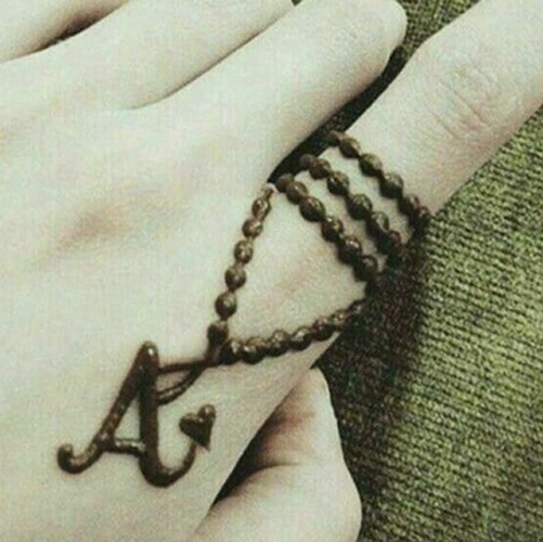 10 Unique A Letter Mehndi Designs With Pictures