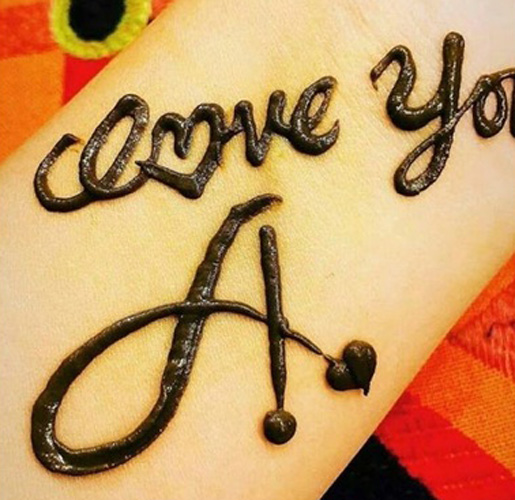 10 Unique A Letter Mehndi Designs With Pictures