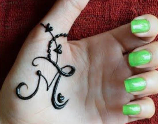 10 Expressive M Letter Mehendi Designs In 2023