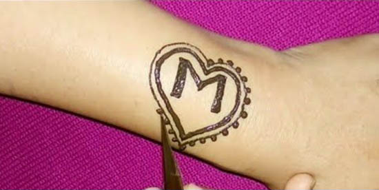 10 Expressive M Letter Mehendi Designs In 2023