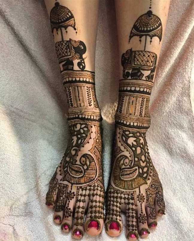 30 Latest And Trending Leg Mehndi Designs With Images