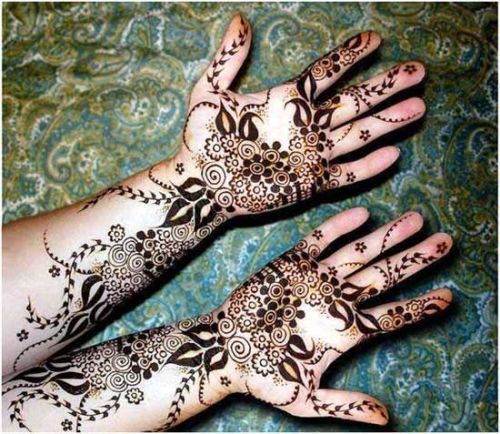 15 Cute and Easy Black Mehndi Designs with Photos | I Fashion Styles
