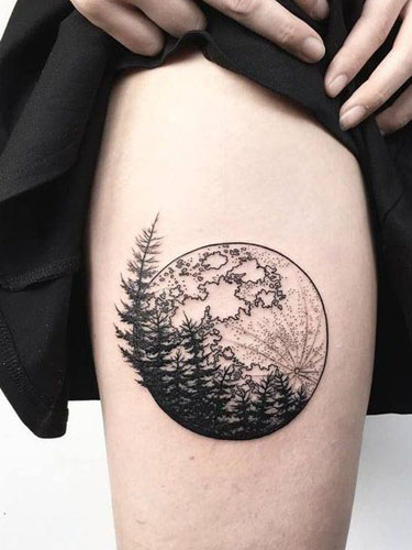 25+ Meaningful Half and Full Moon Tattoo Designs 2022