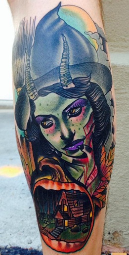 9 Fearful Witch Tattoo Designs and Ideas | I Fashion Styles