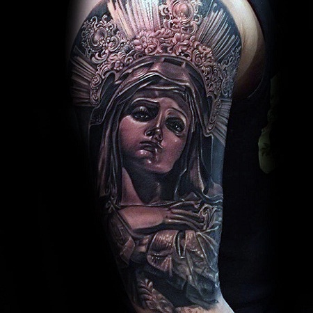 9 Religious &amp; Spiritual Virgin Mary Tattoos