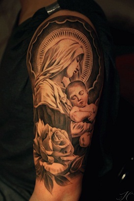 9 Religious &amp; Spiritual Virgin Mary Tattoos