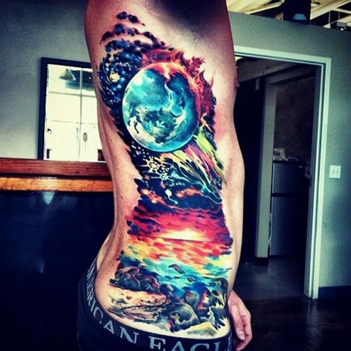 9 Wonderful Galaxy Tattoo Designs And Ideas