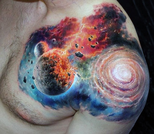 9 Wonderful Galaxy Tattoo Designs And Ideas