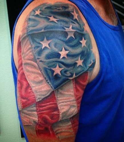 Top 15 Nationalistic &amp; Patriotic Flag Tattoo Designs