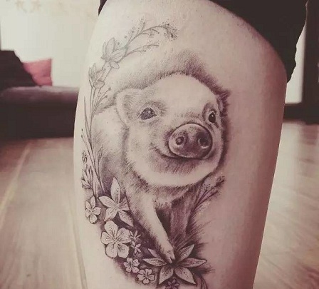 Top 9 Funny &amp; Rough Look Pig Tattoo Designs With Images