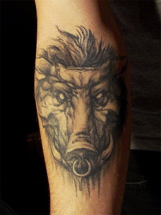 Top 9 Funny &amp; Rough Look Pig Tattoo Designs With Images