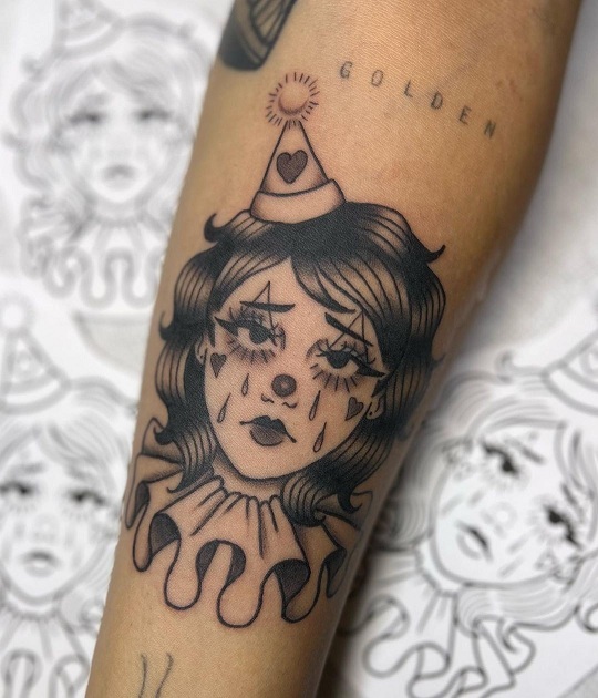 10+ Laughing and Creepy Clown Tattoo Designs | I Fashion Styles