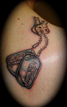 9 Unbelievable Dog Tag Tattoos With Images | I Fashion Styles
