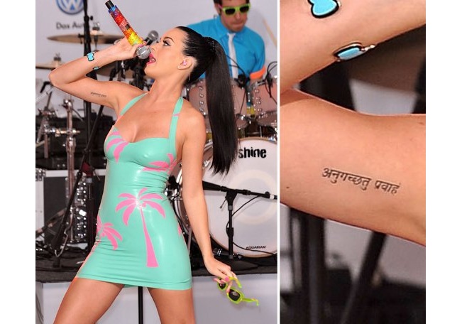 Top 9 Katy Perry&#039;s Colorful Tattoo Collection | I Fashion Styles