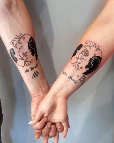 20 Most Beautiful Couple Tattoo Designs That You Love Forever