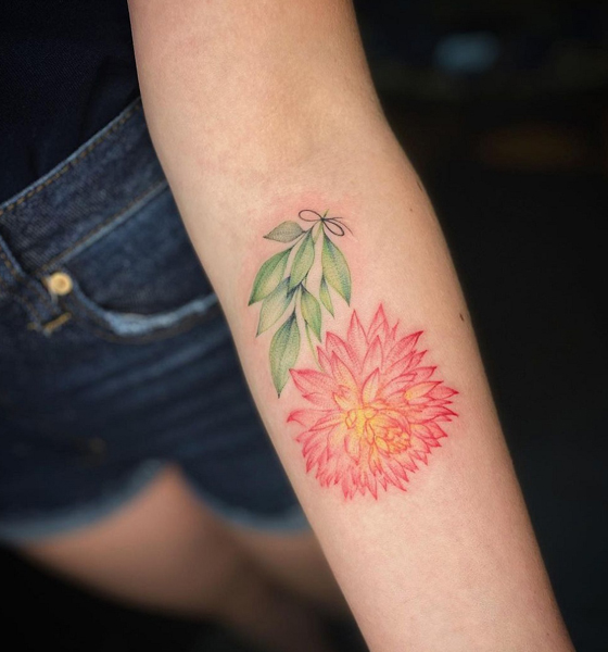 16 Awesome Dahlia Flower Tattoo Designs In 2023