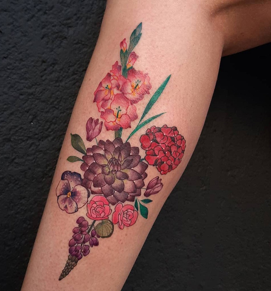 16 Awesome Dahlia Flower Tattoo Designs In 2023
