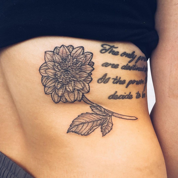 16 Awesome Dahlia Flower Tattoo Designs In 2023