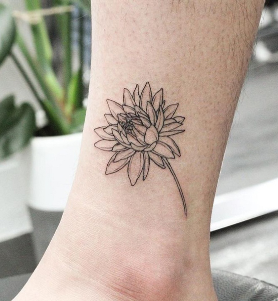 16 Awesome Dahlia Flower Tattoo Designs In 2023