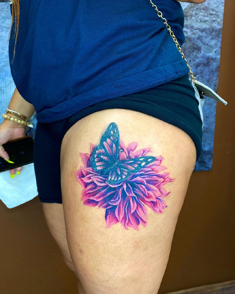 16 Awesome Dahlia Flower Tattoo Designs In 2023