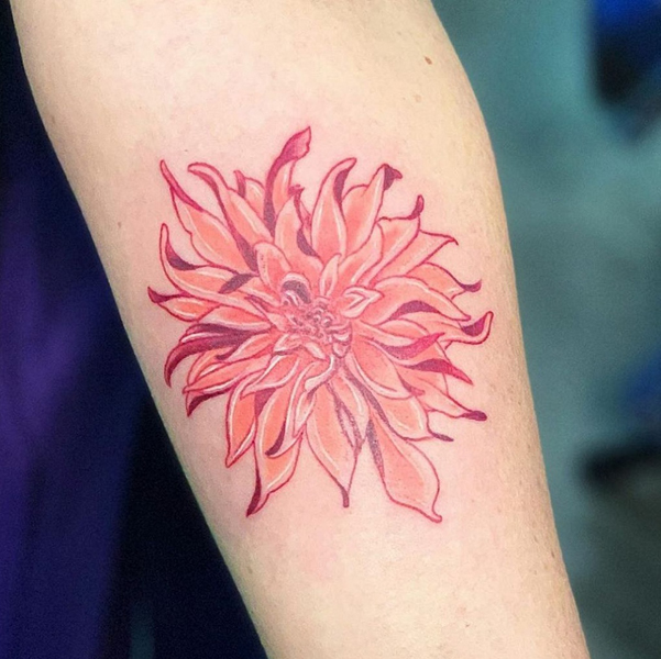 16 Awesome Dahlia Flower Tattoo Designs In 2023