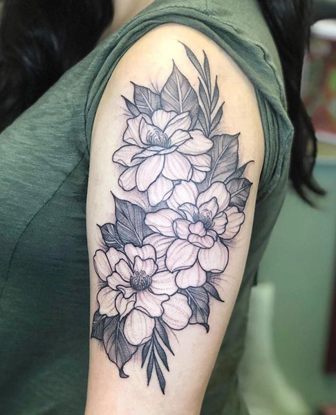 10 Eye-Catching Gardenia Flower Tattoo Designs And Ideas