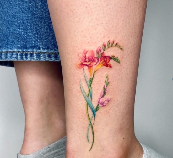 15 Freesia Flower Tattoo Designs That Make You Flip-In 2023