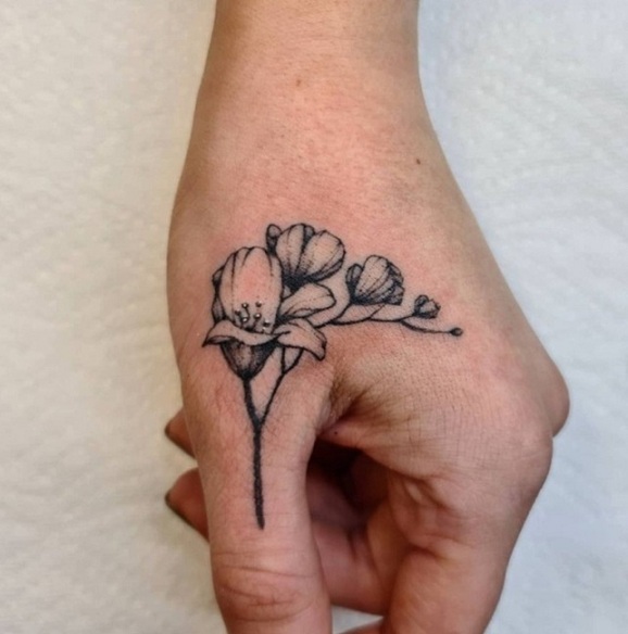 15 Freesia Flower Tattoo Designs That Make You Flip-In 2023