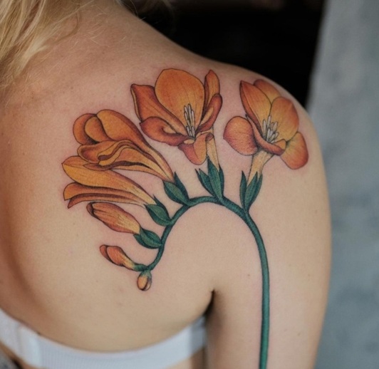 15 Freesia Flower Tattoo Designs That Make You Flip-In 2023