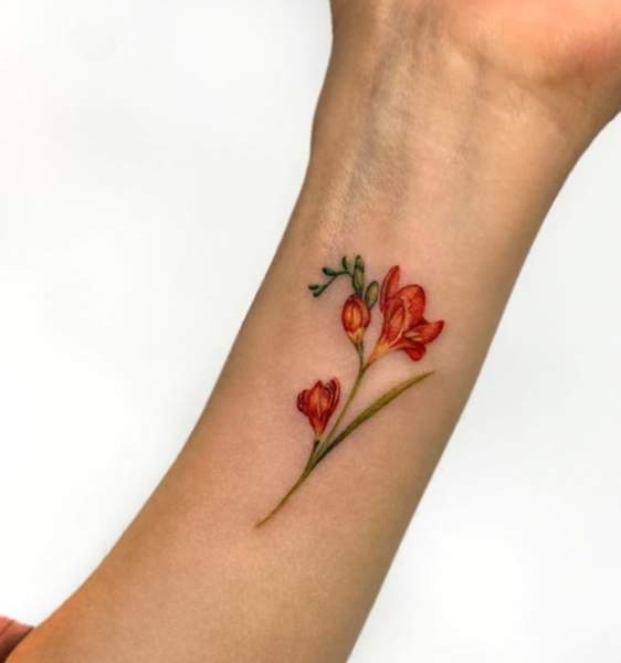 15 Freesia Flower Tattoo Designs That Make You Flip-In 2023