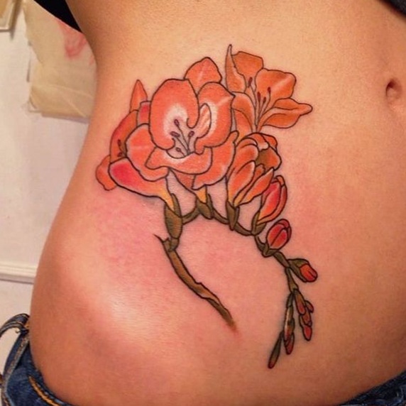 15 Freesia Flower Tattoo Designs That Make You Flip-In 2023