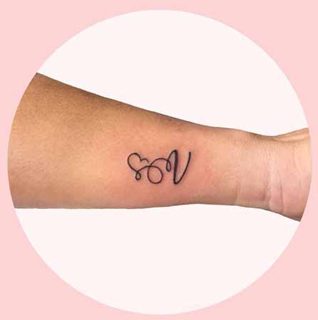V Letter Tattoo Designs: 20 Trending Options In 2023