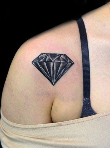 25 Brilliant Diamond Tattoo Designs for Men and Women