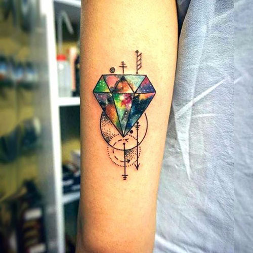 25 Brilliant Diamond Tattoo Designs for Men and Women