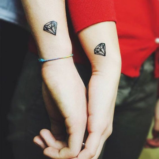 25 Brilliant Diamond Tattoo Designs for Men and Women