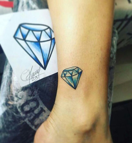 25 Brilliant Diamond Tattoo Designs for Men and Women