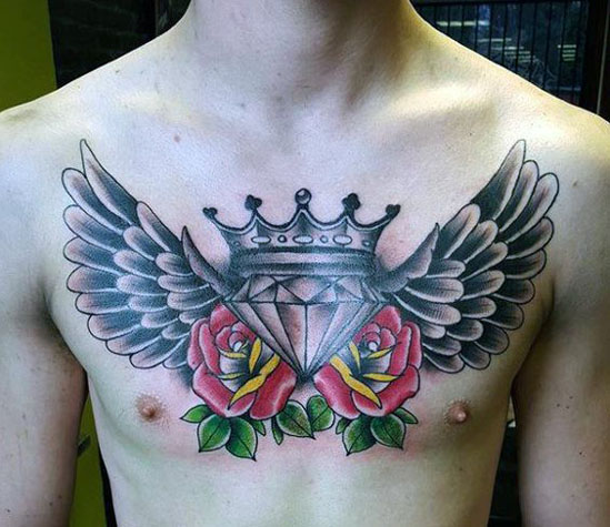25 Brilliant Diamond Tattoo Designs for Men and Women