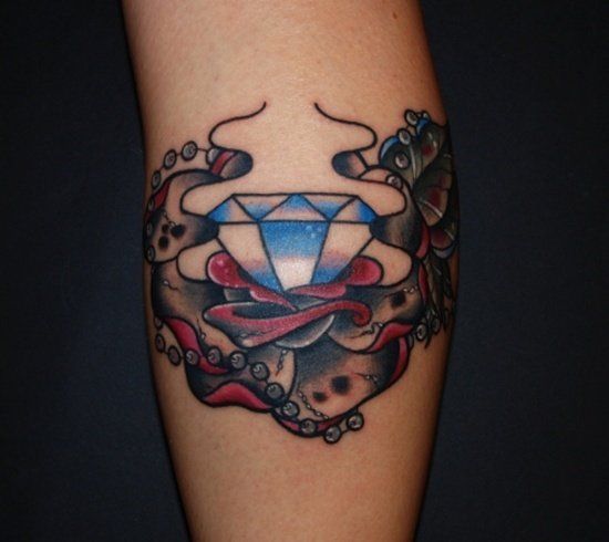 25 Brilliant Diamond Tattoo Designs for Men and Women