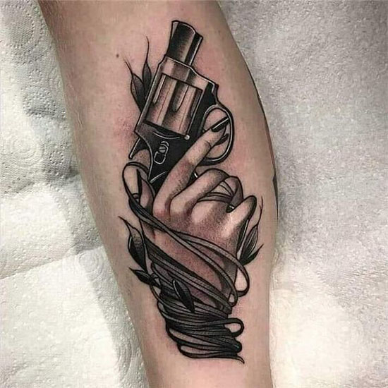 15+ Most Creative Gun Tattoo Designs With Pictures