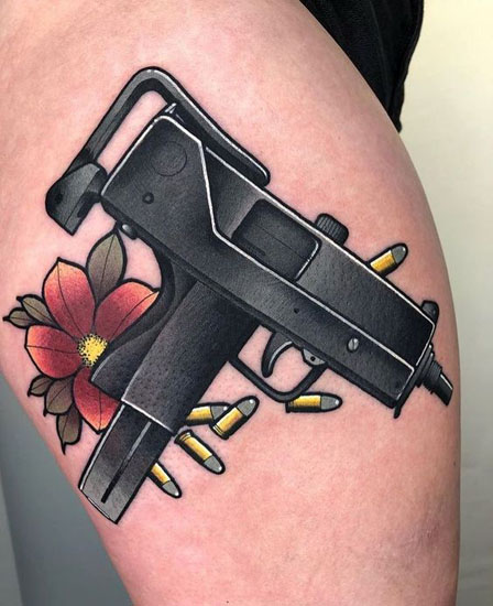 15+ Most Creative Gun Tattoo Designs With Pictures