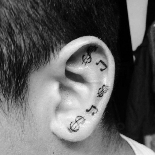 Top 15 Cute and Tiny Ear Tattoo Designs With Images