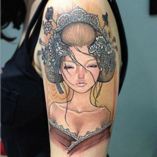15 Best Geisha Tattoo Designs With Images | I Fashion Styles